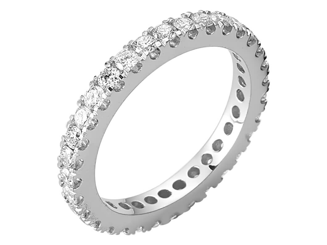 1,13 Karat Diamant rundum Allianz - handgefertigter Diamantschmuck aus Feingold | Sirius Diamant