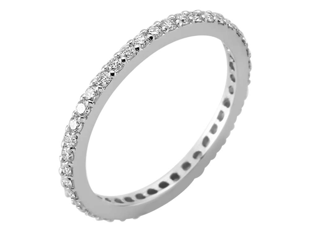 0,45 Karat Diamant rundum Diamantring Allianz - handgefertigter Diamantschmuck aus Feingold | Sirius Diamant
