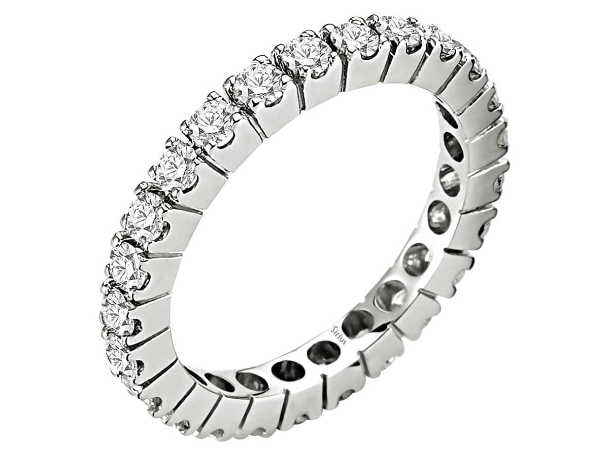 1,26 Karat Diamant rundum Allianz – handgefertigter Diamantschmuck aus Feingold | Sirius Diamant