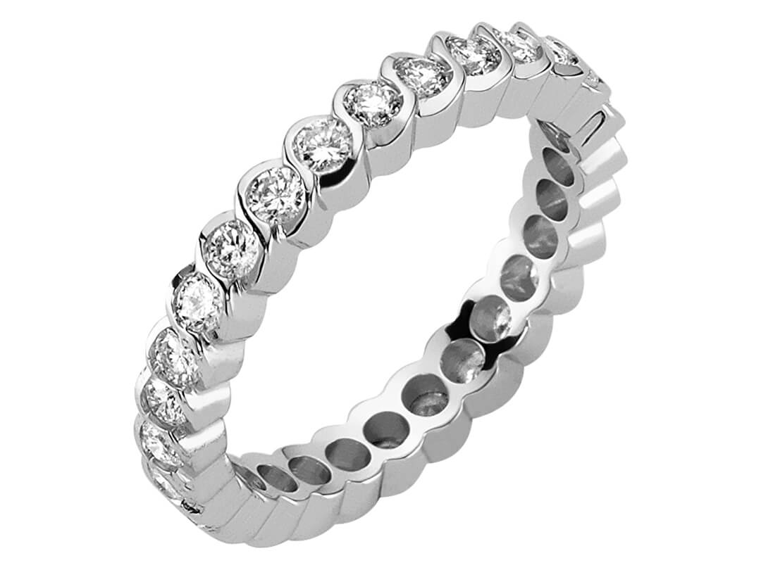 0,80 Gesamtkarat Diamant rundum Allianz - handgefertigter Diamantschmuck aus Feingold | Sirius Diamant