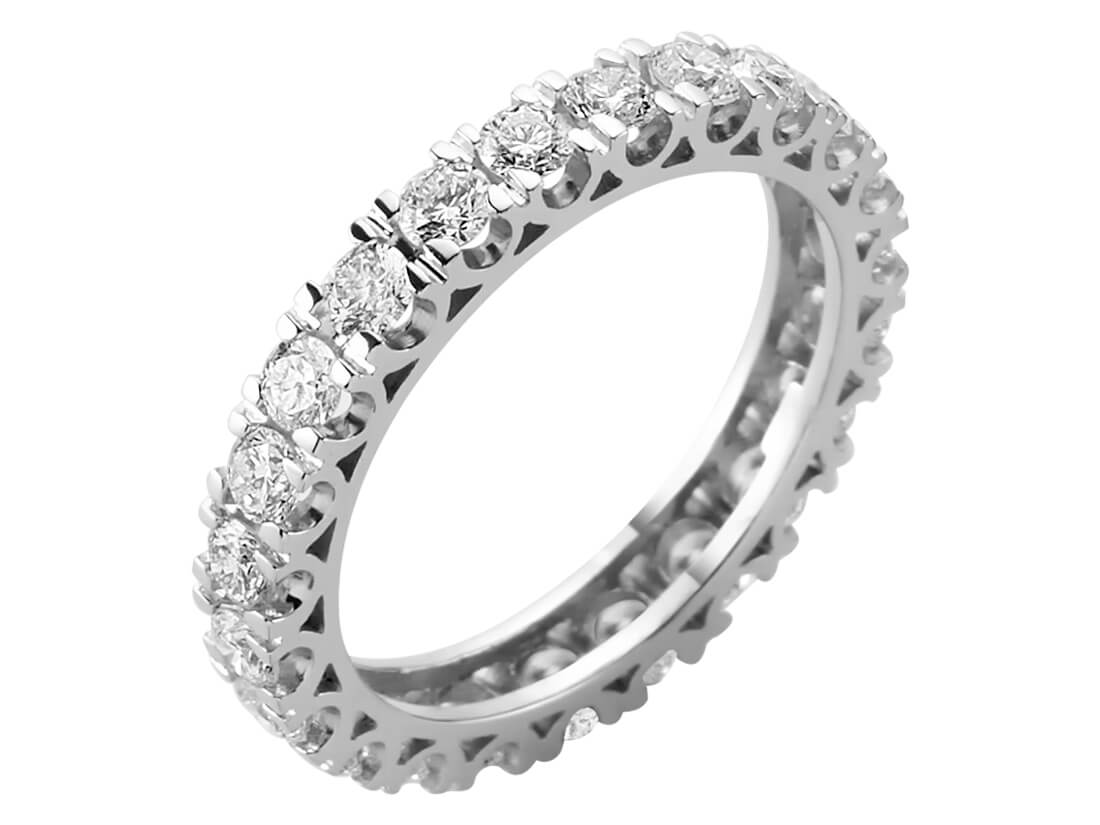 1,50 Karat Diamant rundum Allianz - handgefertigter Diamantschmuck aus Feingold | Sirius Diamant