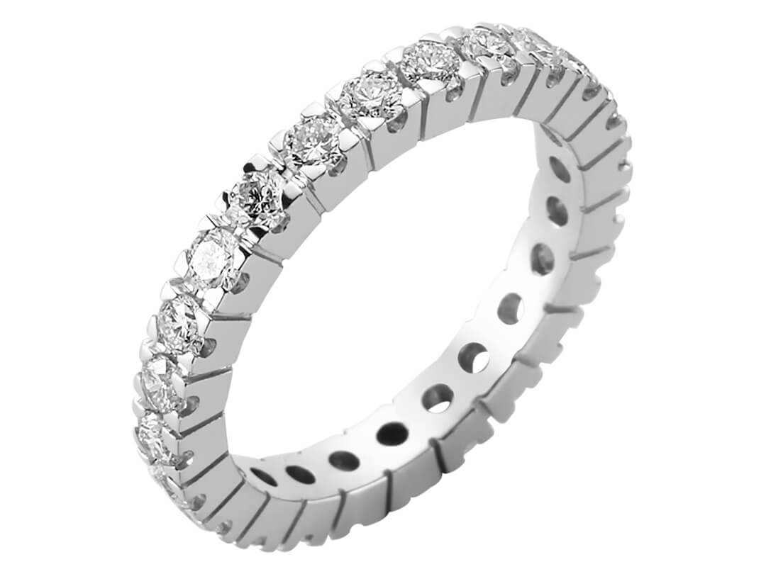 1,40 Karat Diamant rundum Allianz - handgefertigter Diamantschmuck aus Feingold | Sirius Diamant