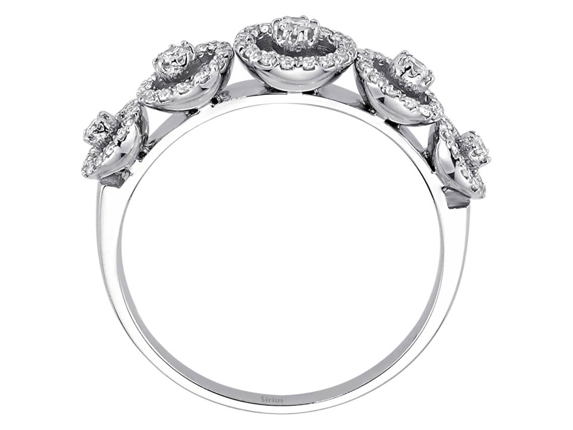 Diamond 5-cup ring