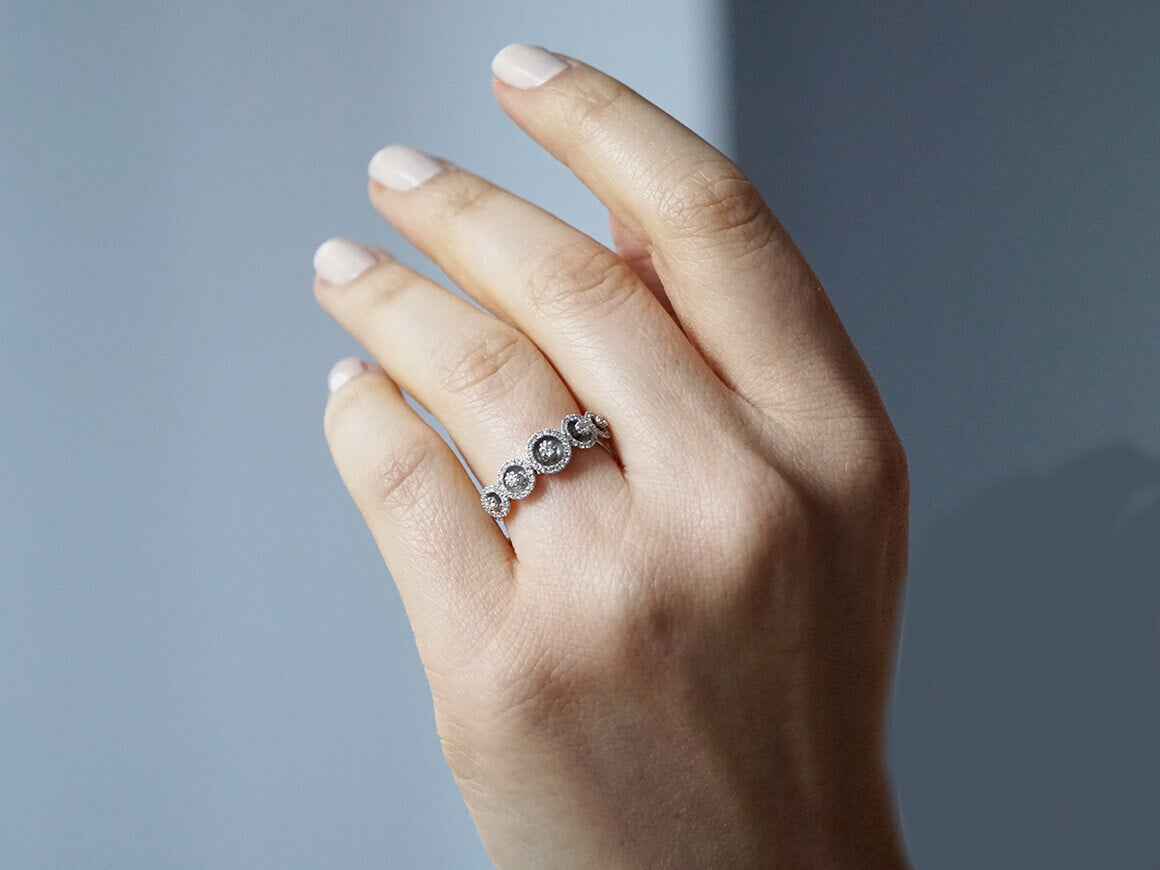 Diamond 5-cup ring