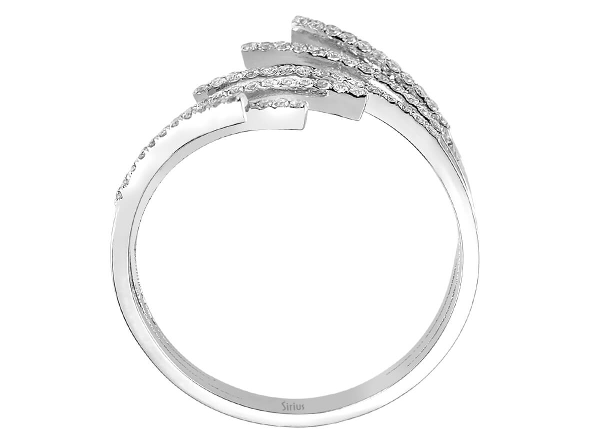 0.27 carat diamond six-way ring in 14K white gold