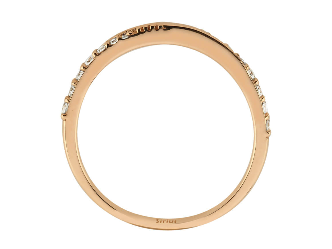 Twist Modern Engagement Ring with Diamonds