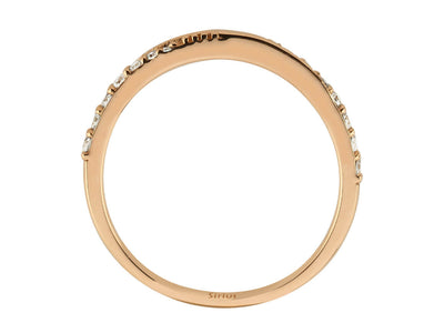 Twist Modern Engagement Ring with Diamonds
