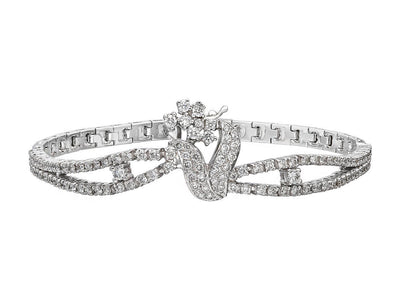 2.30 total carat diamond tennis bracelet in 14 K white gold