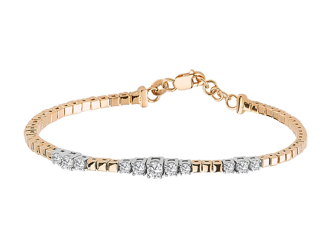Armband mit Diamanten - handgefertigter Diamantschmuck aus Feingold | Sirius Diamant