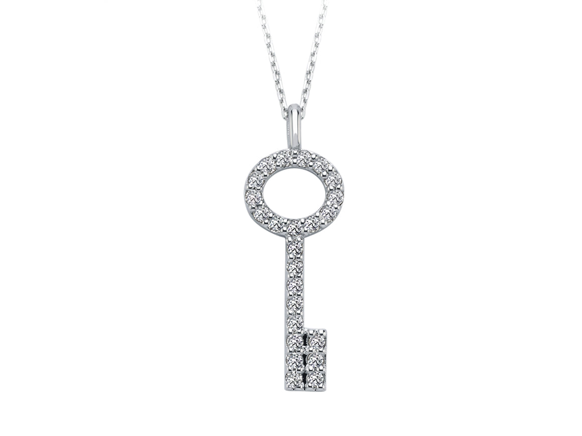 Große Schlüsselkette mit Diamanten – handgefertigter Diamantschmuck aus Feingold | Sirius Diamant