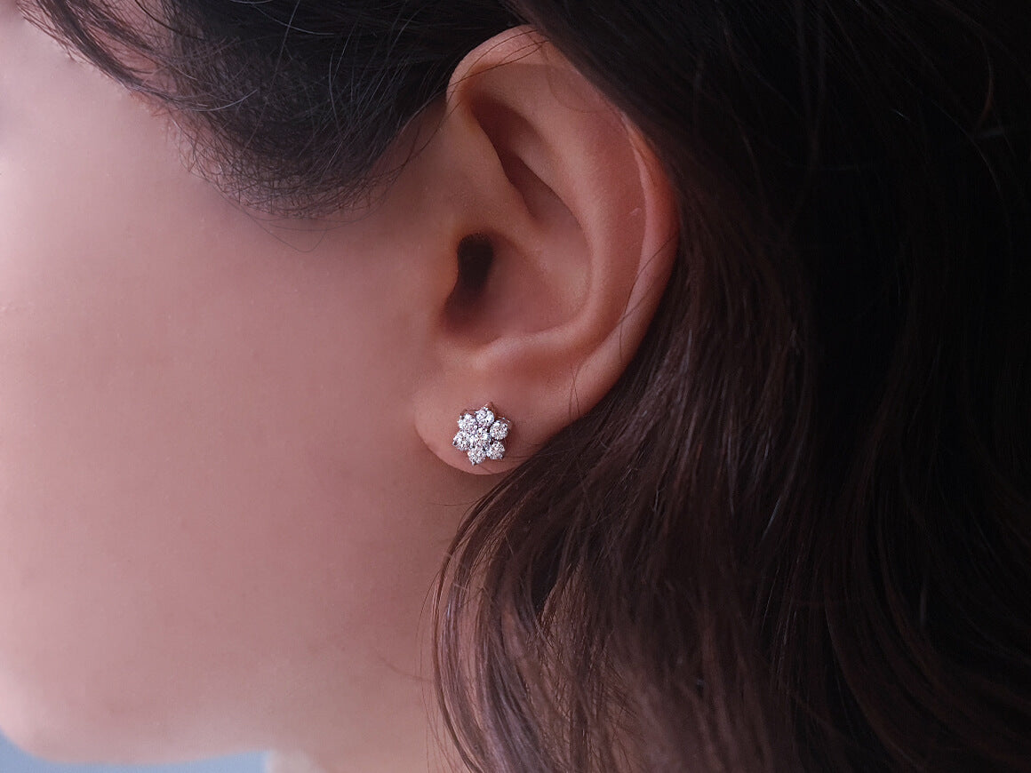 0.76 carat diamond stud earrings