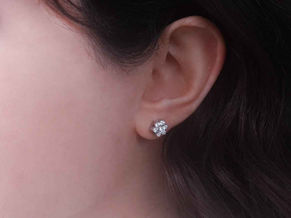 0,76 Carat Diamant Ohrstecker - handgefertigter Diamantschmuck aus Feingold | Sirius Diamant