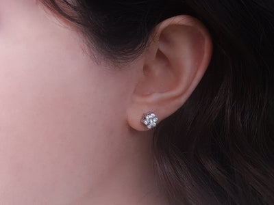 0.76 carat diamond stud earrings