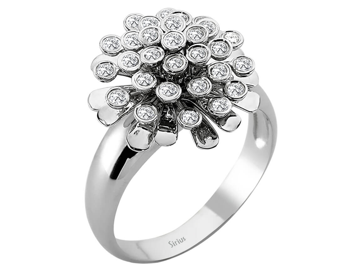 Diamond Floral Ring
