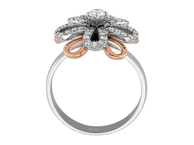Diamond Two-Tone Daisy Ring