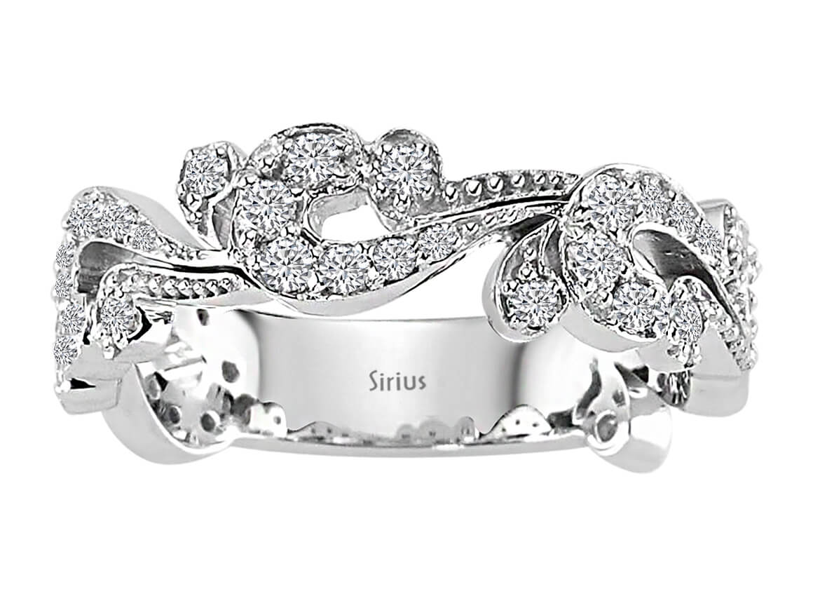 0.70 carat diamond design ring in 750 18 carat white gold