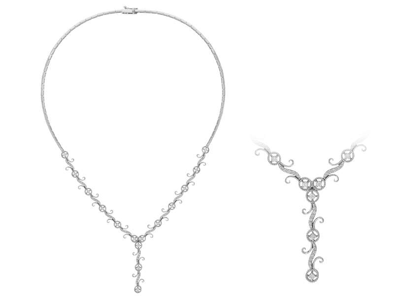 Halskette mit Diamanten – handgefertigter Diamantschmuck aus Feingold | Sirius Diamant