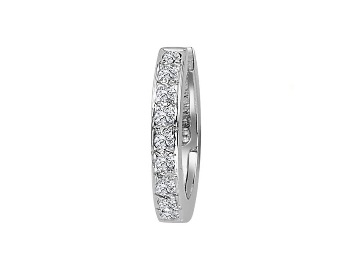 0.12 carat diamond men's hoop earrings in 585 14 carat gold