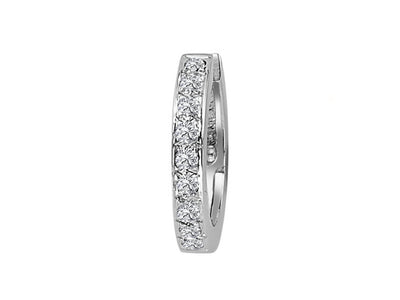 0.12 carat diamond men's hoop earrings in 585 14 carat gold