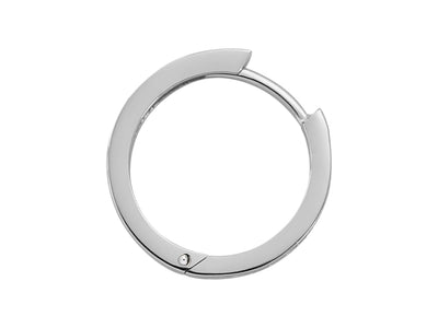 0.13 carat diamond men's hoop earrings in 333 8 carat white gold