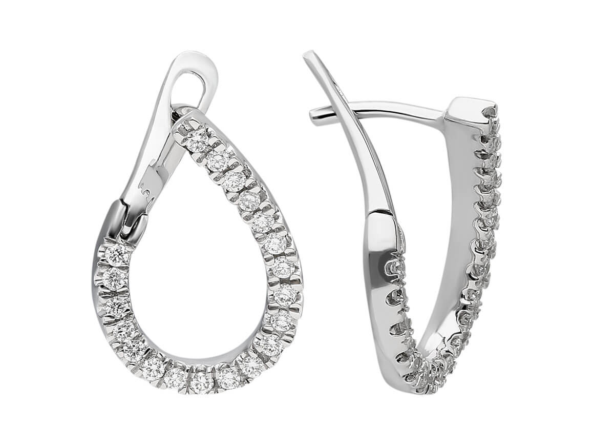 Diamant Creole Ohrringe - handgefertigter Diamantschmuck aus Feingold | Sirius Diamant