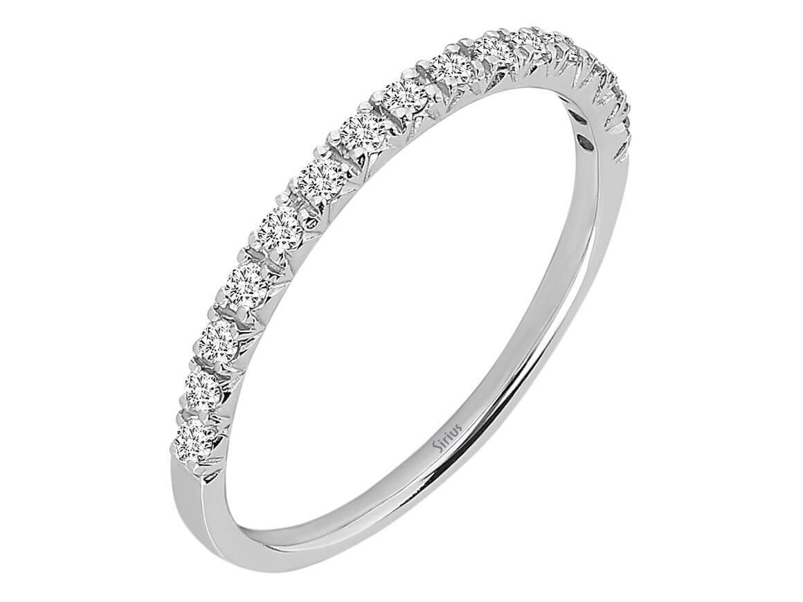 Alliance demi-ronde en diamant
