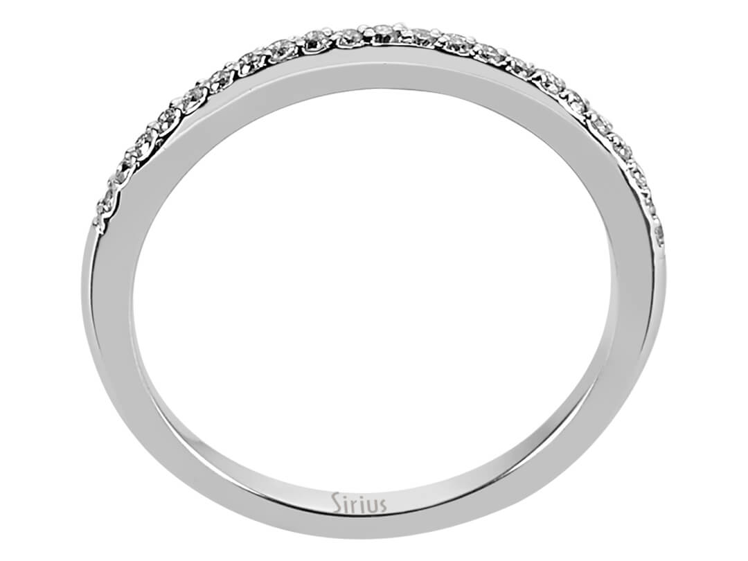 Diamant halbrund Allianz - handgefertigter Diamantschmuck aus Feingold | Sirius Diamant