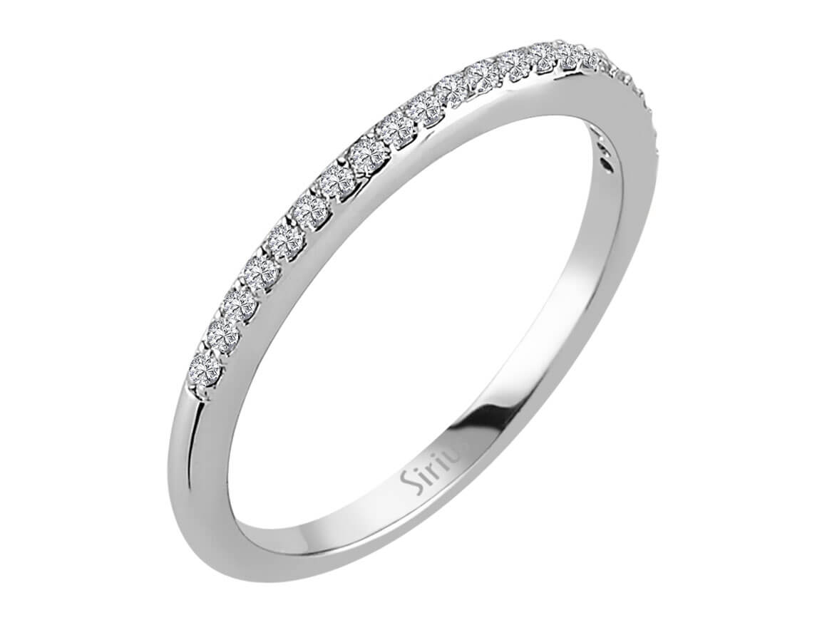 Diamant halbrund Allianz - handgefertigter Diamantschmuck aus Feingold | Sirius Diamant