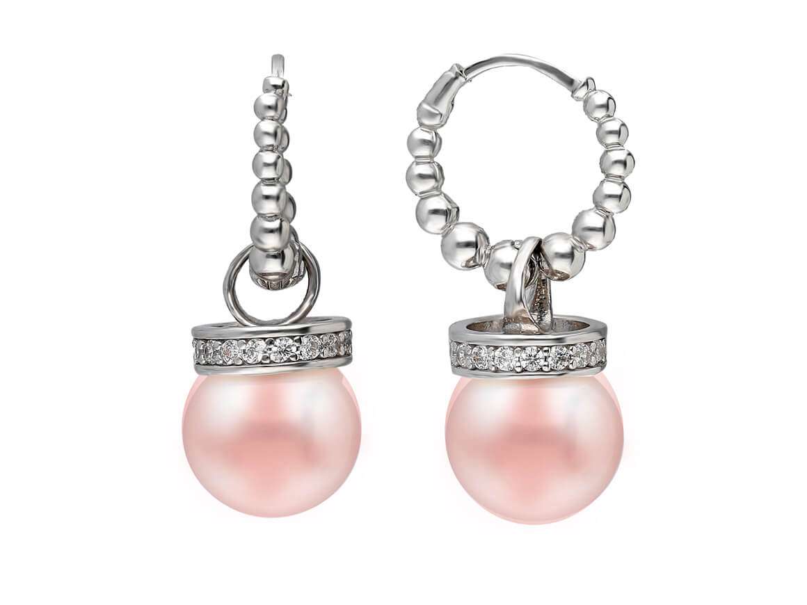 Diamant-Perlenohrringe - handgefertigter Diamantschmuck aus Feingold | Sirius Diamant