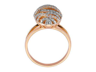 Diamond Silk Cocoon Ring
