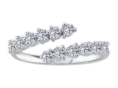 Diamond Isolde Half-Round Ring