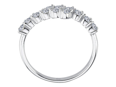 Diamond Isolde Half-Round Ring