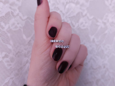 Diamond Isolde Half-Round Ring