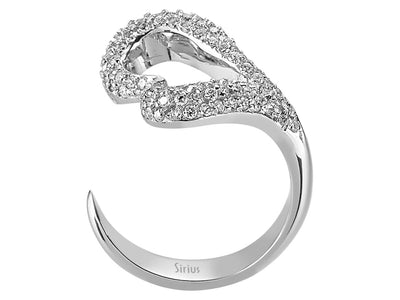 0.66 carat diamond Valentine's heart ring in 14 K white gold