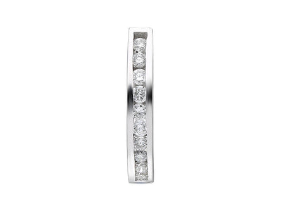 0.10 carat diamond men's earrings in 14 K white gold