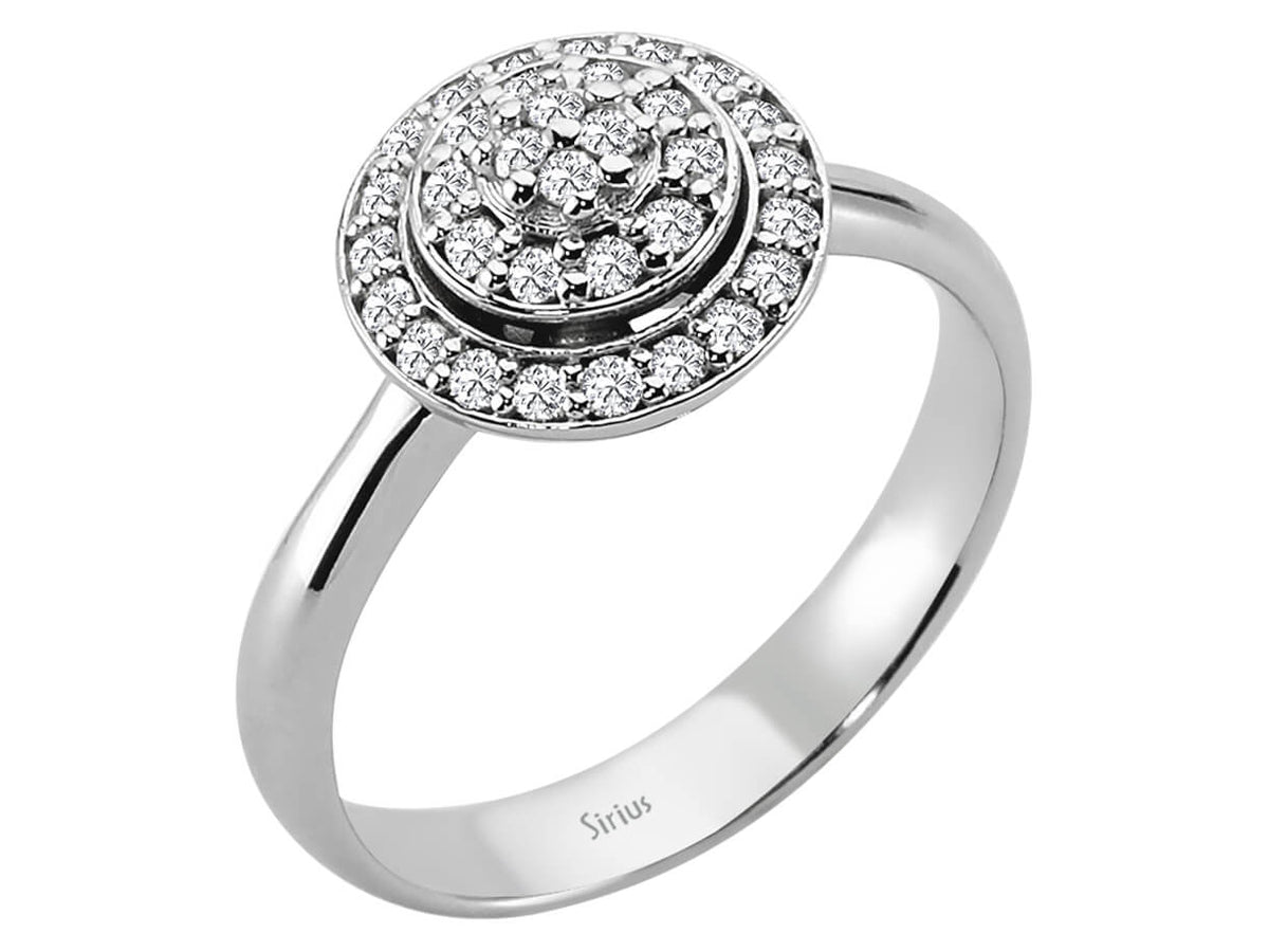 Diamant Damenring - handgefertigter Diamantschmuck aus Feingold | Sirius Diamant