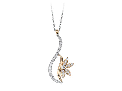 Diamond Snowdrop Necklace