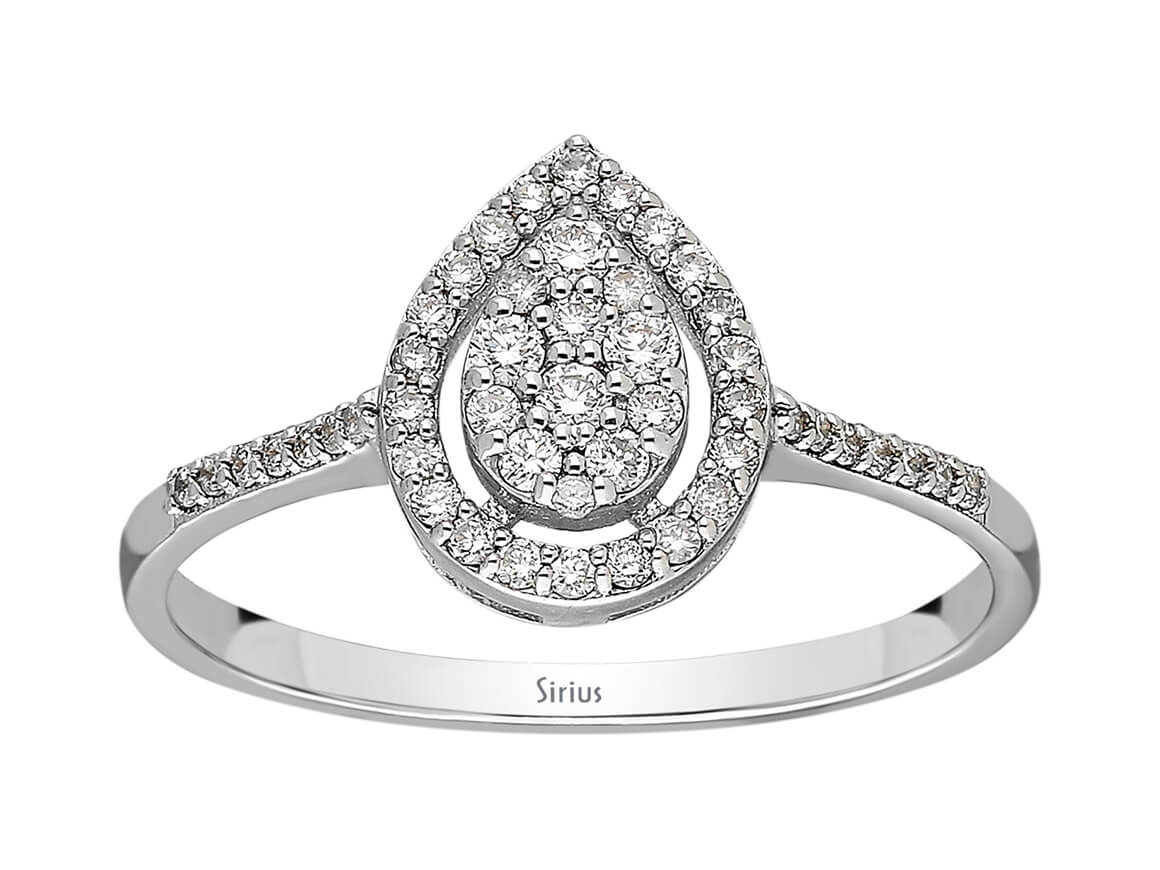 0,29 Karat Diamant Katra Ring - handgefertigter Diamantschmuck aus Feingold | Sirius Diamant