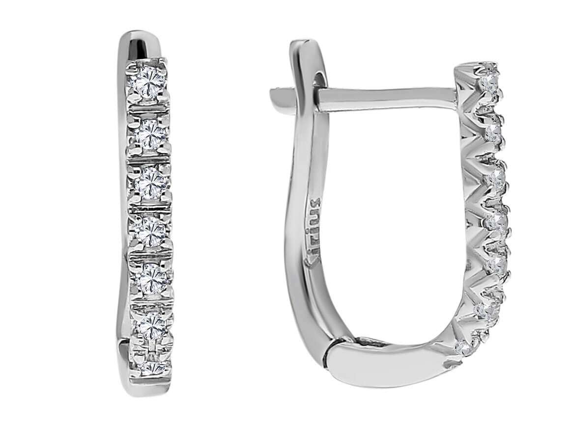 0,09 Carat Diamant Creolen - handgefertigter Diamantschmuck aus Feingold | Sirius Diamant