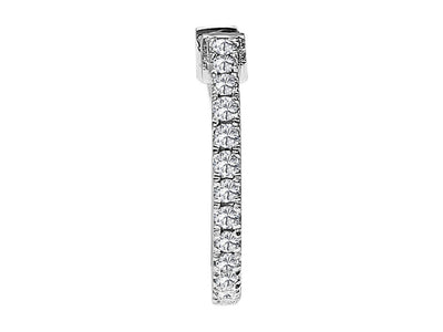Modern Diamant Creolen Herrenohrring in 585er 14K Weissgold