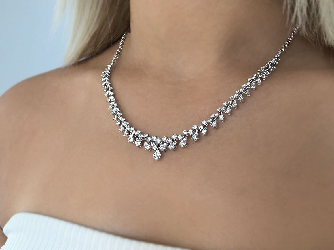 Diamant-Halskette mit Nuse-Anhänger - handgefertigter Diamantschmuck aus Feingold | Sirius Diamant