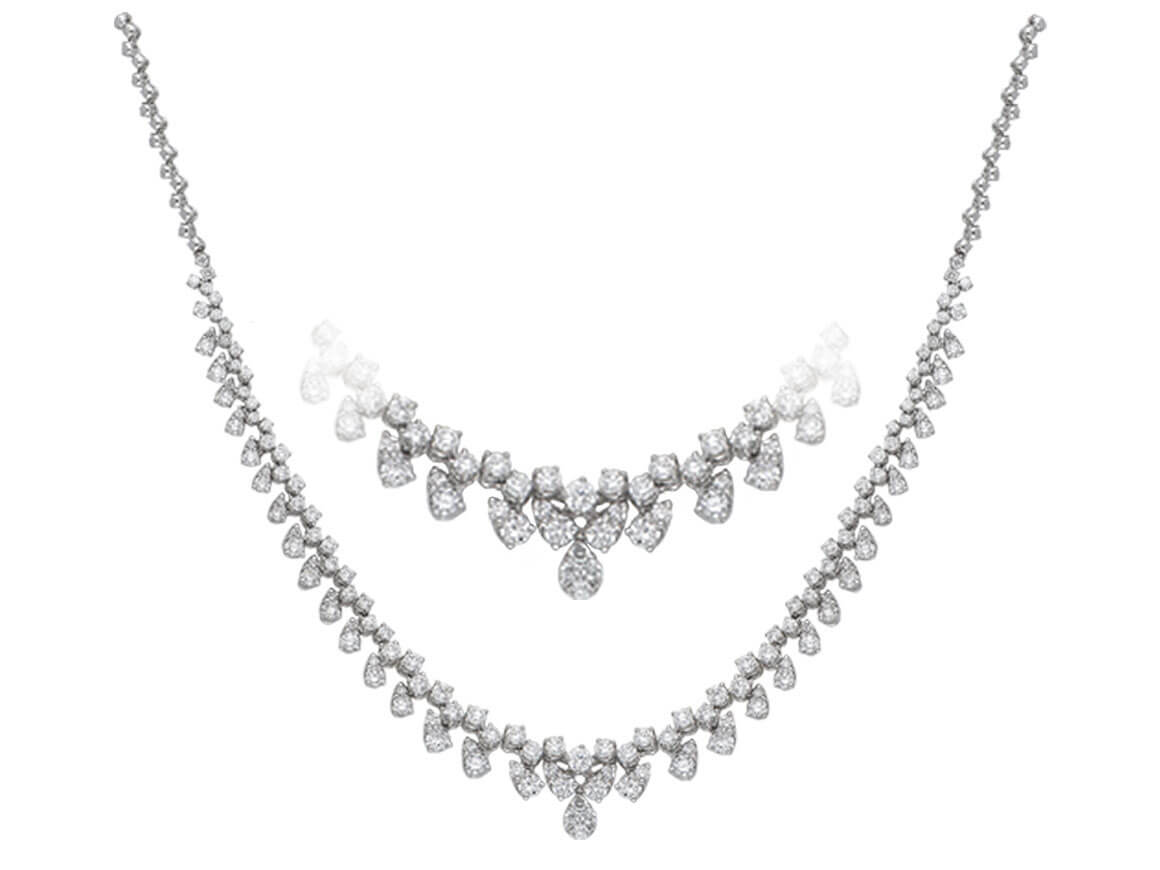 Diamant-Halskette mit Nuse-Anhänger