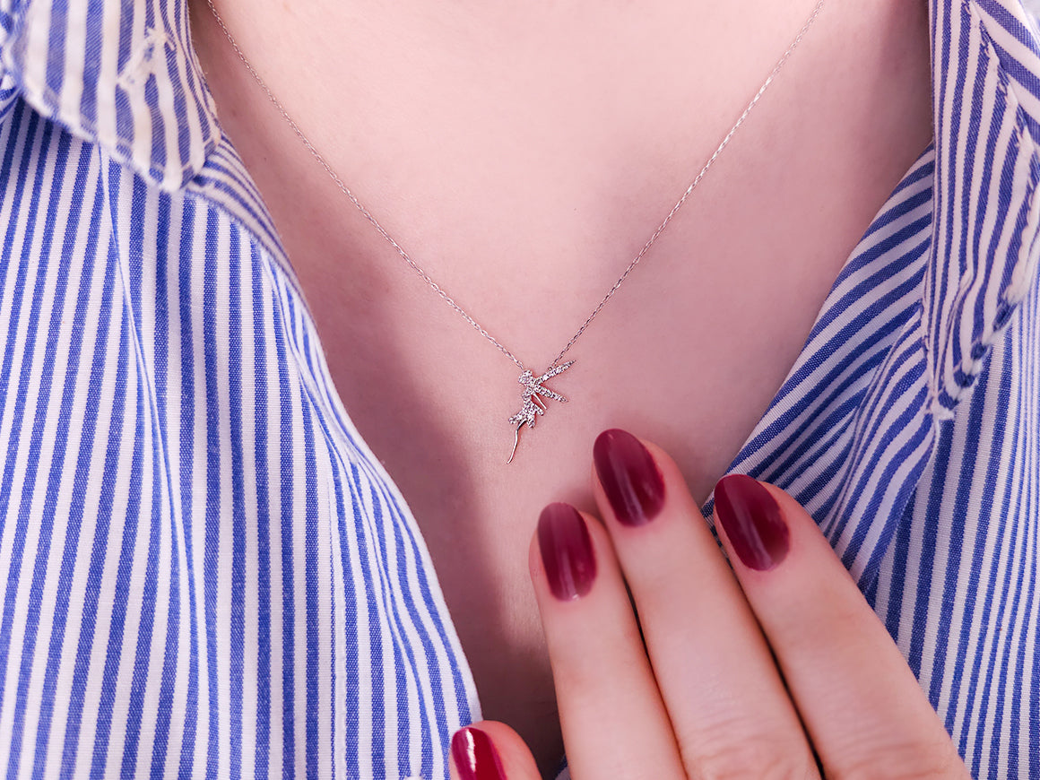 Diamant Elfe Collier – handgefertigter Diamantschmuck aus Feingold | Sirius Diamant