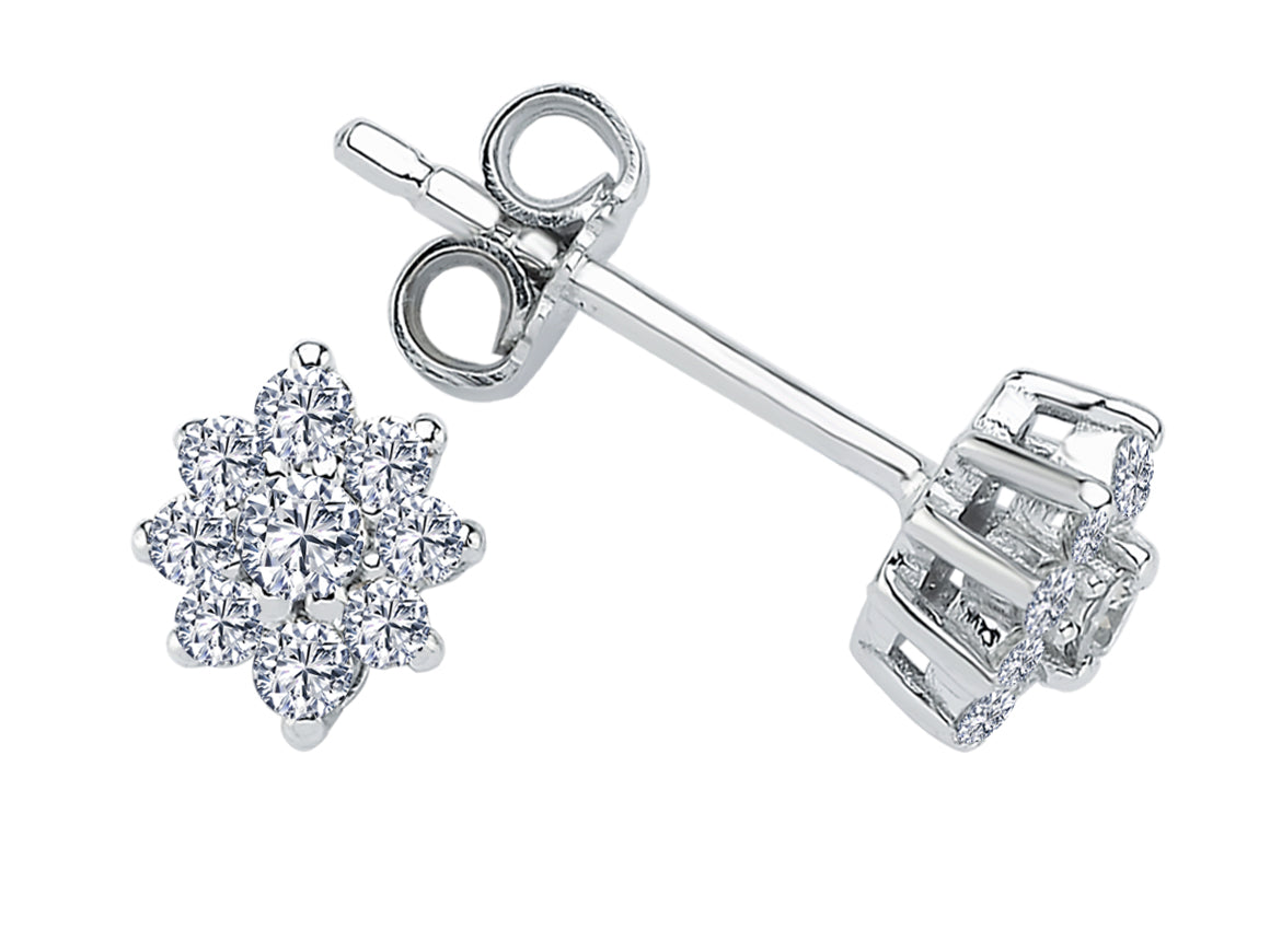 Sternenlicht Ohrringe mit Diamanten – handgefertigter Diamantschmuck aus Feingold | Sirius Diamant