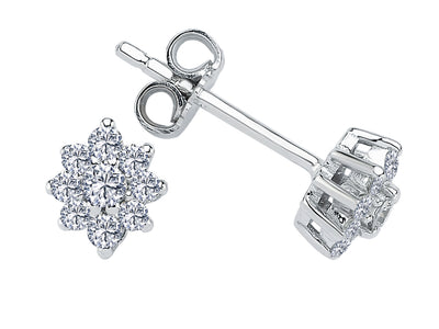 Starlight earrings with diamonds
