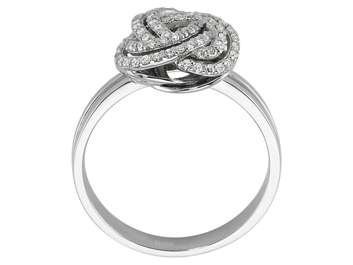 Diamant Spirale Ring - handgefertigter Diamantschmuck aus Feingold | Sirius Diamant
