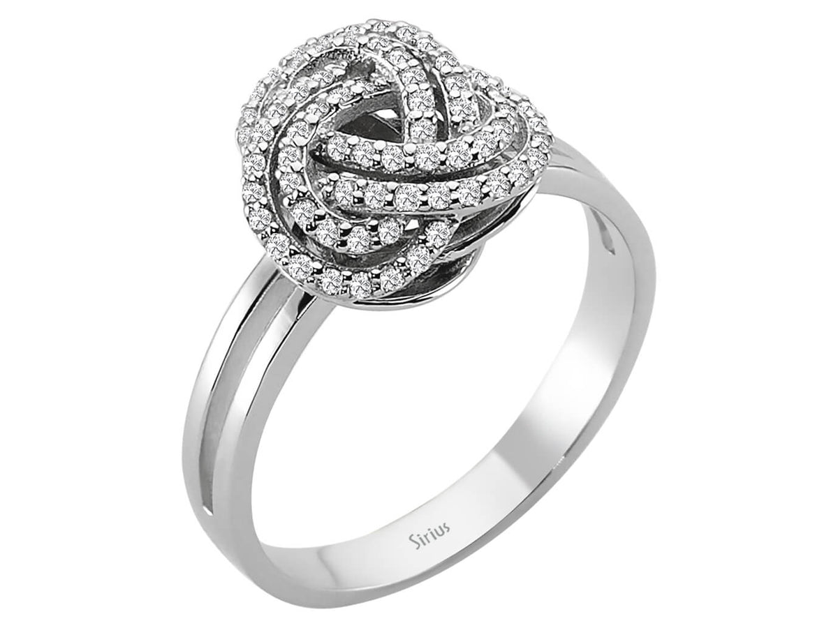 Diamant Spirale Ring - handgefertigter Diamantschmuck aus Feingold | Sirius Diamant