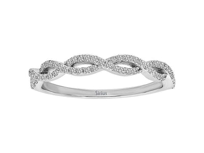 Diamond eternity half-round ring
