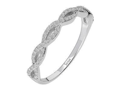 Diamond eternity half-round ring