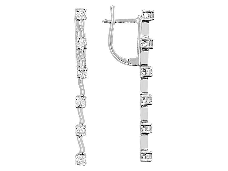 0,48 Karat Diamant Tennis Ohrhänger - handgefertigter Diamantschmuck aus Feingold | Sirius Diamant